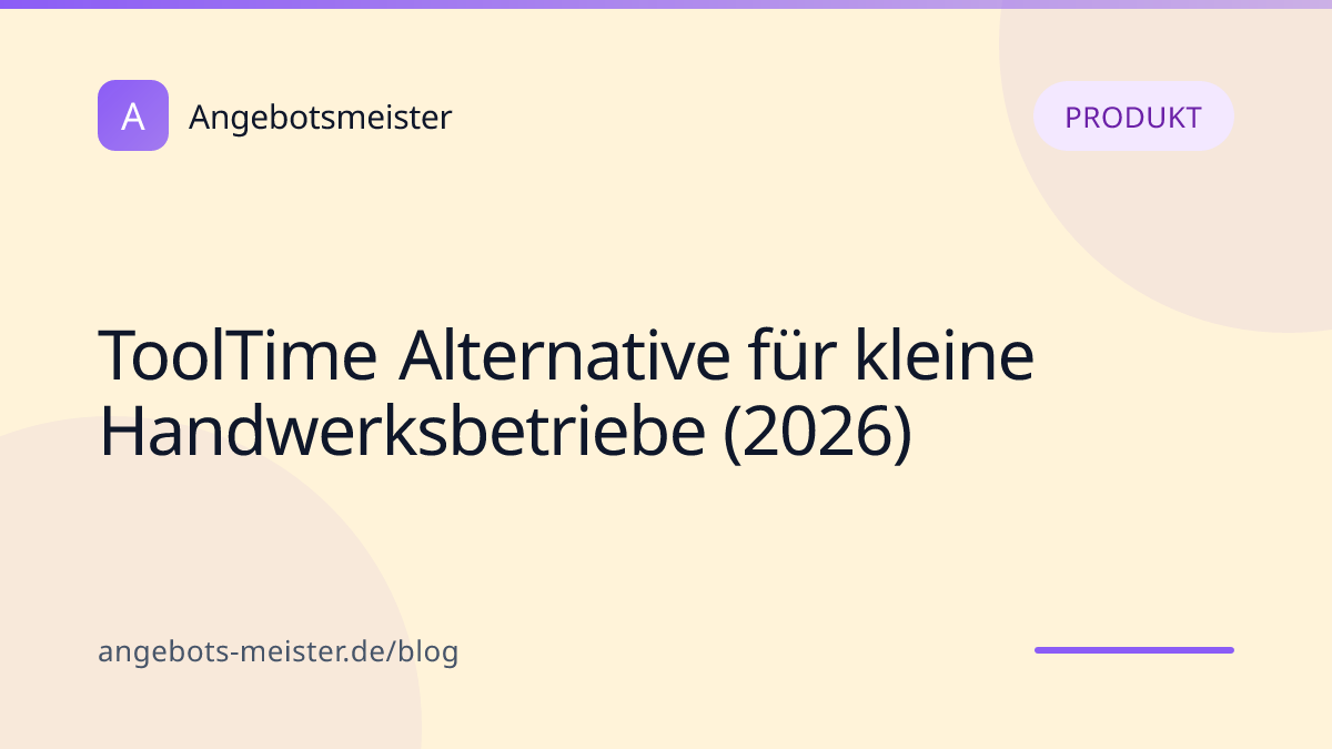 ToolTime Alternative für kleine Handwerksbetriebe (2026)